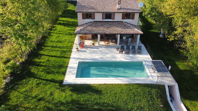 Eksterijer, House Andrijaši s grijanim bazenom i košarkaškim terenom, Žminj, Istra Domijanići